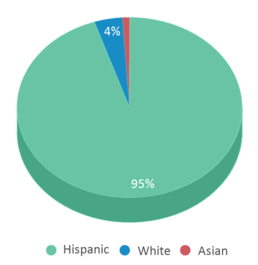 This chart displays the percentage breakdown of students of all ethnic groups in Fillmore Senior High School. This chart displays the percentage breakdown of students of all ethnic groups in Fillmore Senior High School.