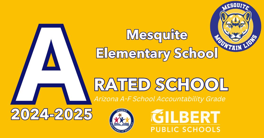 Mesquite Elementary School Photo #1 - We're proud to be recognized as an A Rated school by the Arizona Department of Education.