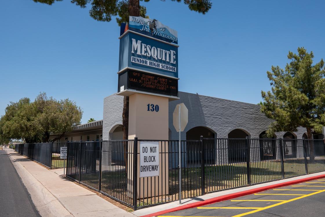 Mesquite Jr High School Photo #1 - The Mesquite Junior High marquee greets every student, staff, and visitor to campus.