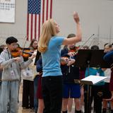 Highland Jr High School Photo #5 - Our performing arts groups get so much experience performing on and off campus. Here, Orchestra is performing at our Level Up day where we welcome 6th graders to our campus to see what life at Junior High is like.